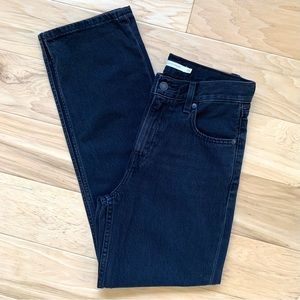 Levi’s Loose Straight Leg Jeans Vtg Black Wash Premium Denim High Rise Size 24